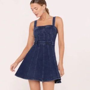 NWT Free People Margot Denim Mini Dress - Indigo - L